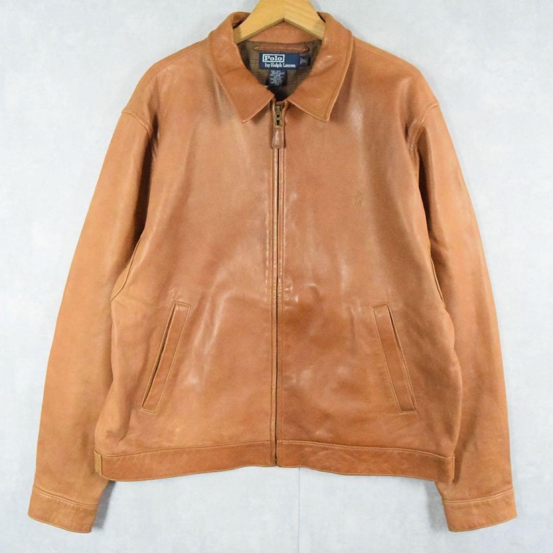 ラルフローレン レザースイングトップ 90s Ralph Lauren