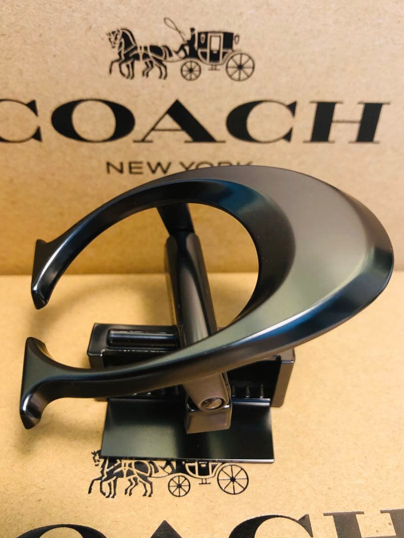12月セールCOACHコーチ新品正規品リバーシブルレザーベルト　回転バックル2個