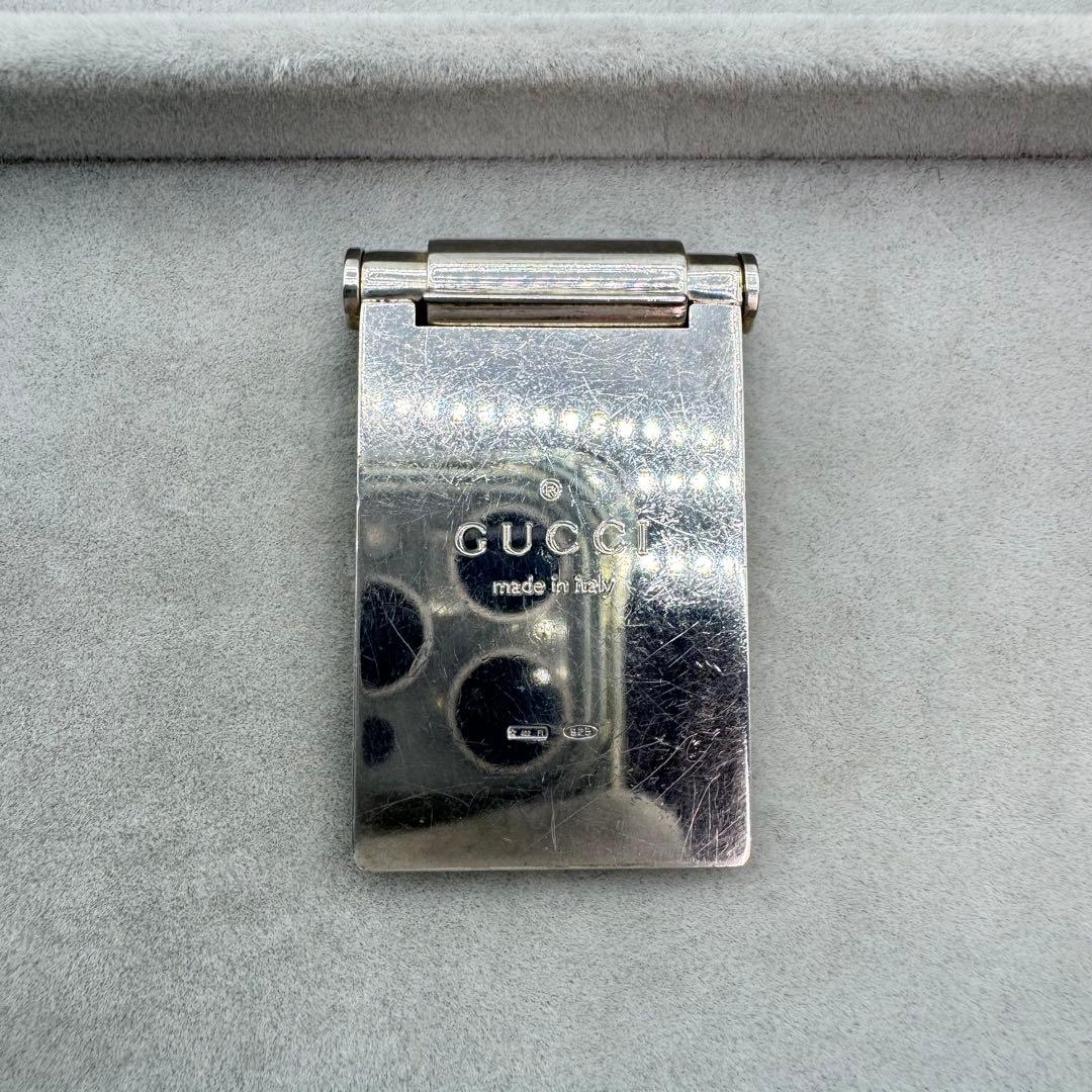 【ヴィンテージ】GUCCI マネークリップ　シルバー925 ロゴ