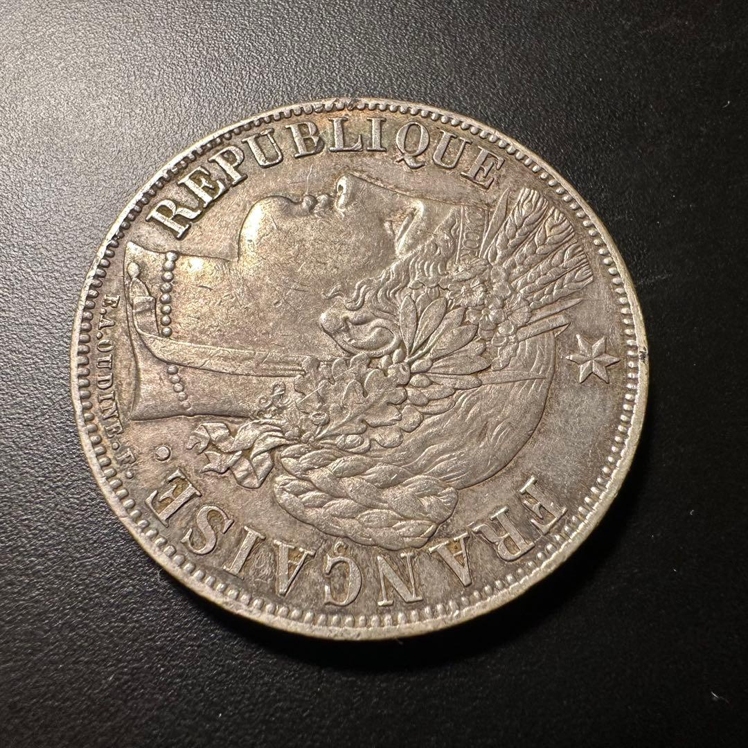 フランス 5フラン銀貨 1851年A（パリ鋳造）Cérèsタイプ