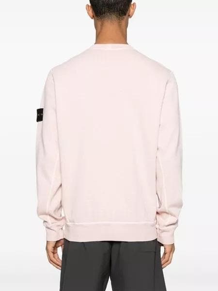 25SS【新品】STONE  袖ワッペンロゴ スウェット M ローズ