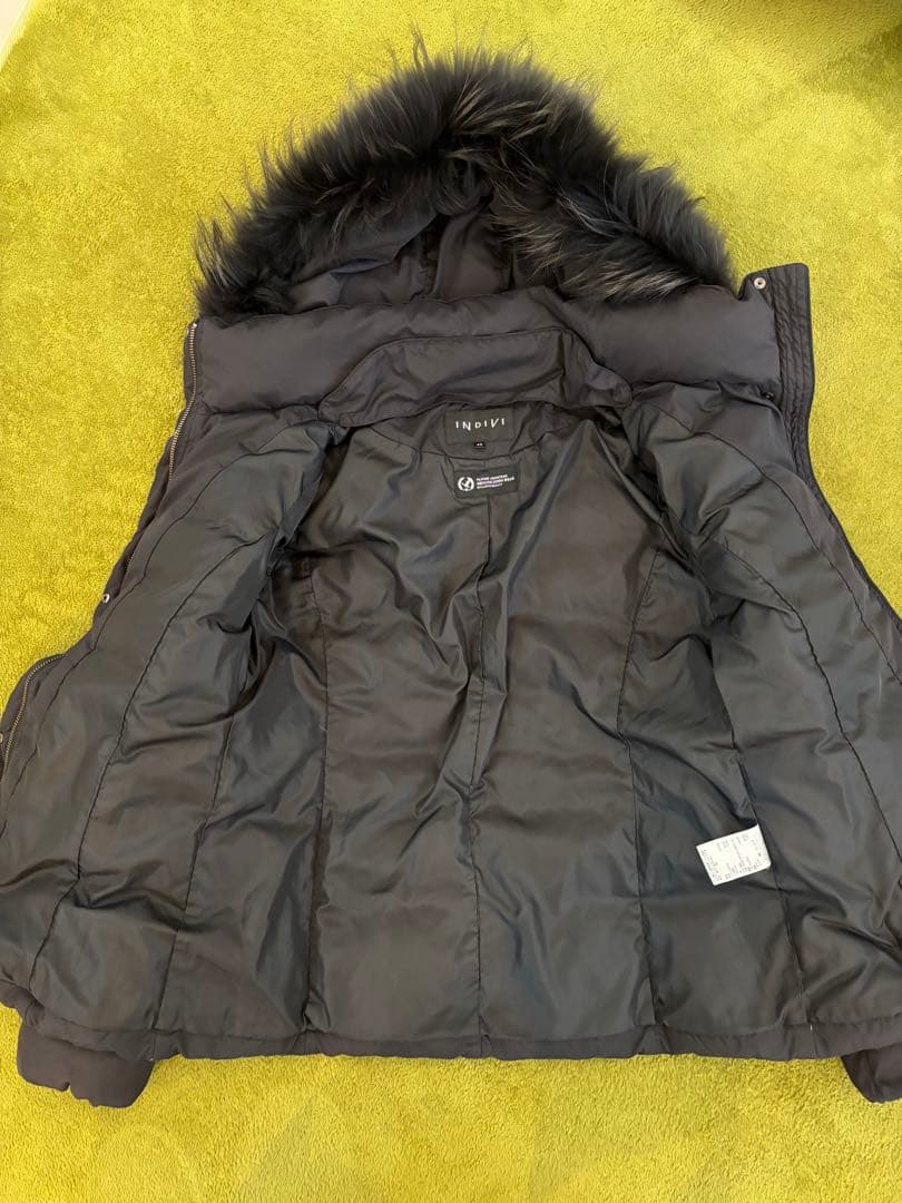 INDIVIインディヴィ★ショートダウンジャケット★ブラック40