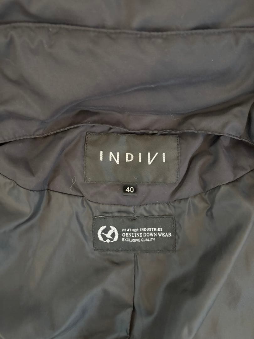 INDIVIインディヴィ★ショートダウンジャケット★ブラック40
