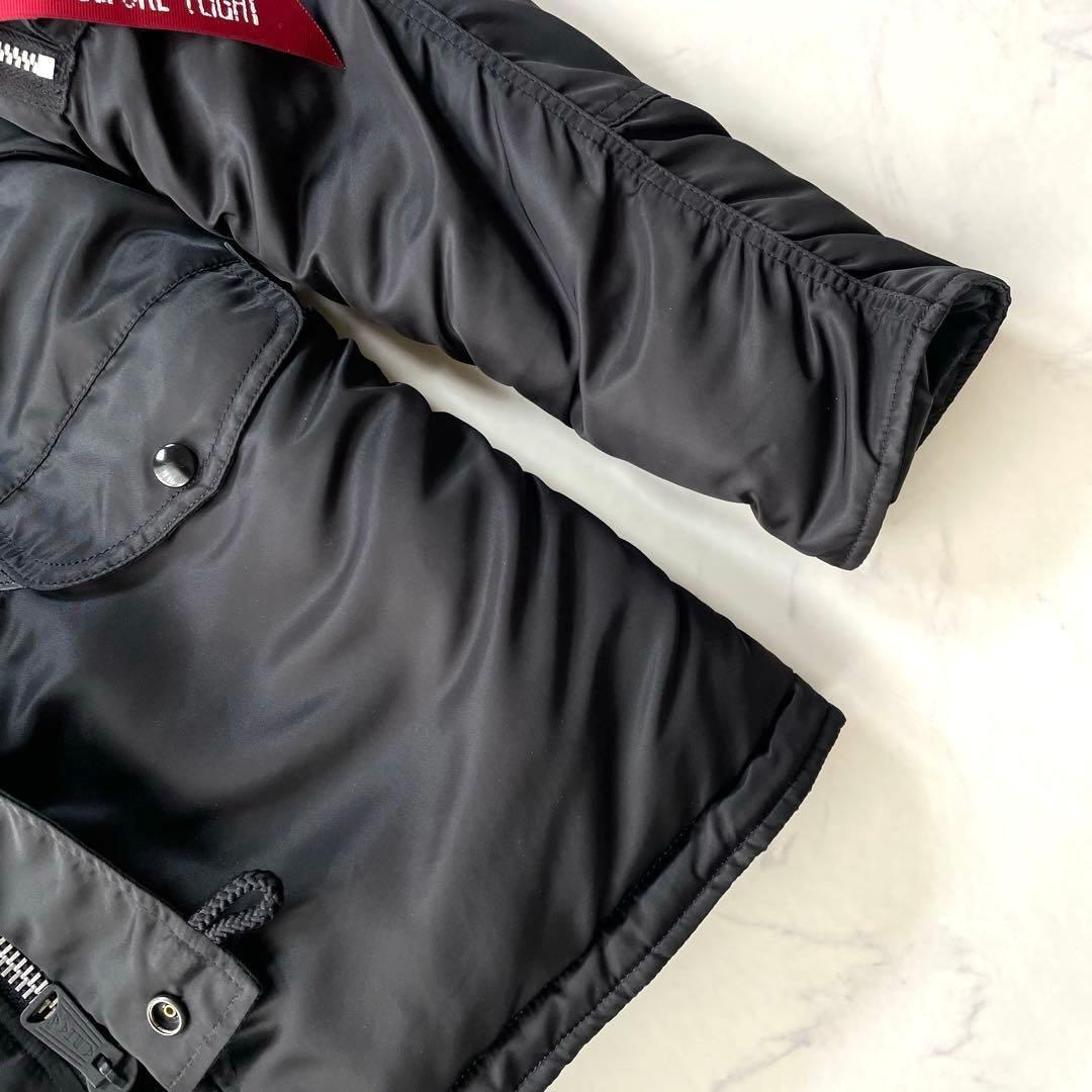 アルファインダストリーズ N-3B ファー ボア ジャケット S ブラック