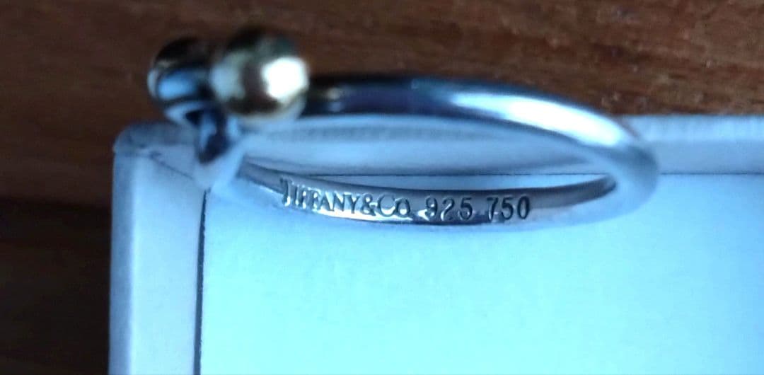 ティファニー　TIFFANY　10号　フック＆アイ リング