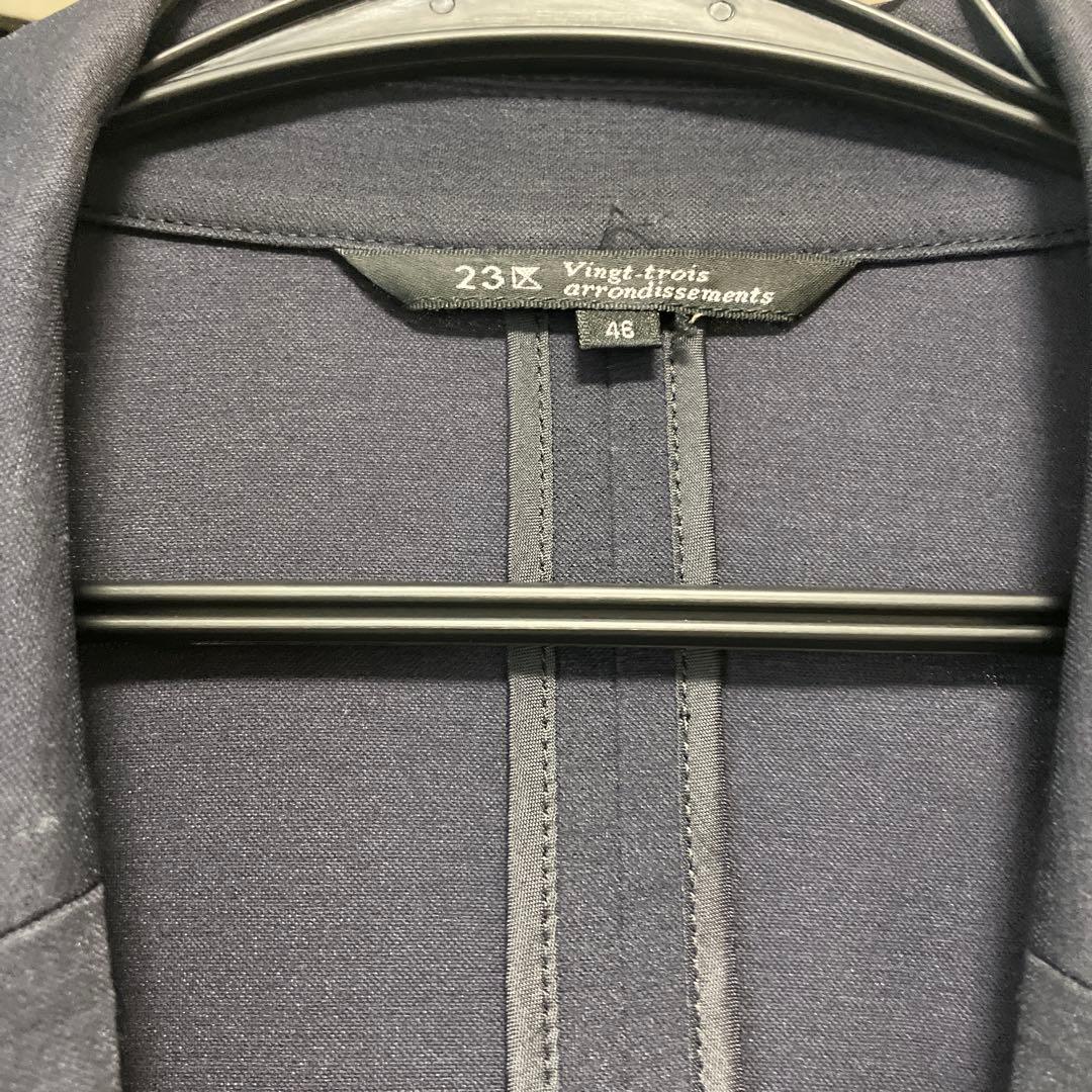 美品　23区　46 大きいサイズ　ネイビーパンツスーツ