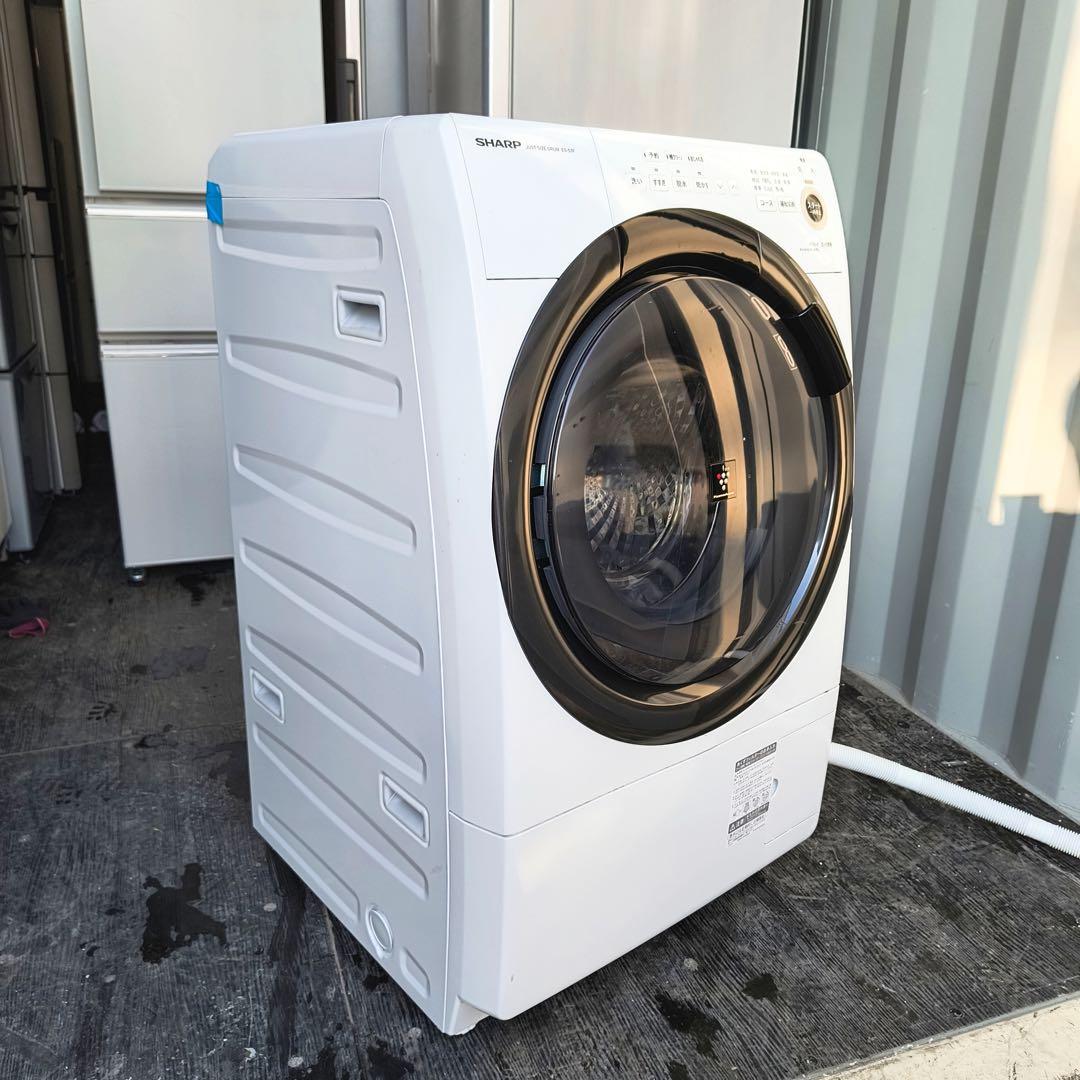 86運搬取付無料！おしゃれホワイト・純正SHARPのドラム式洗濯機！美品完全動作