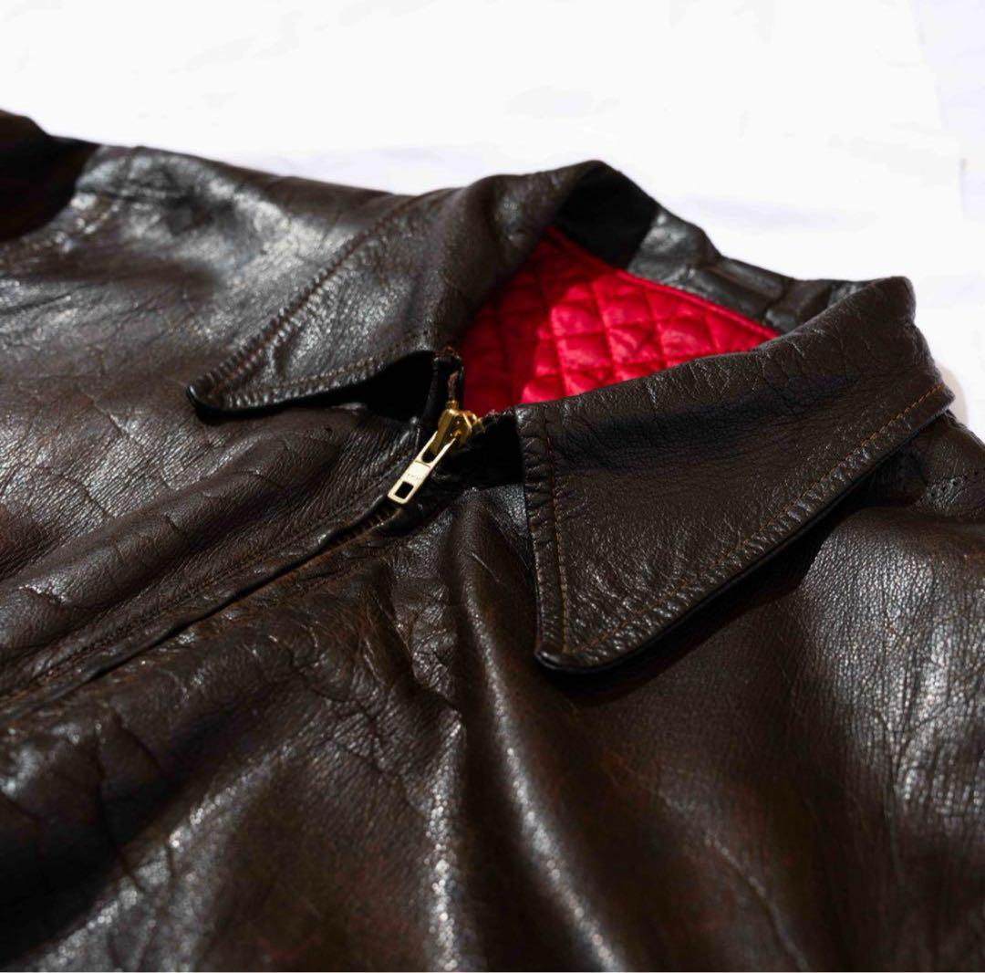 ヴィンテージ リメイク レザージャケット 裏地キルティング