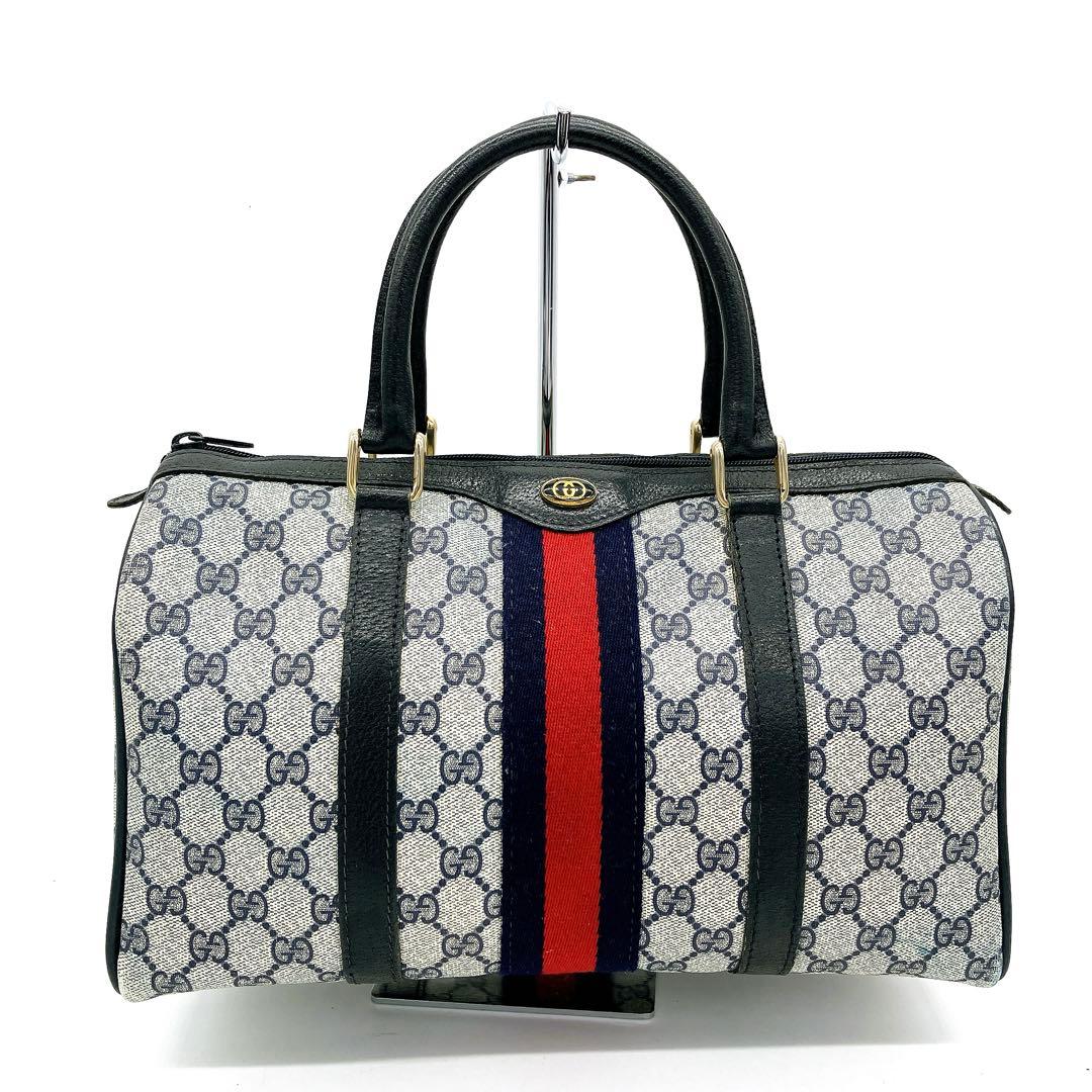 希少カラー【GUCCI】ミニボストンバッグ　GGスプリーム シェリー