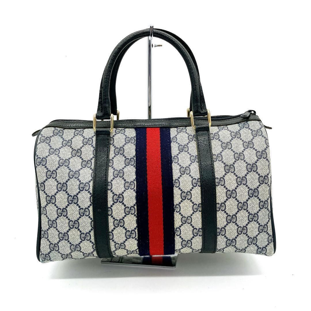 希少カラー【GUCCI】ミニボストンバッグ　GGスプリーム シェリー