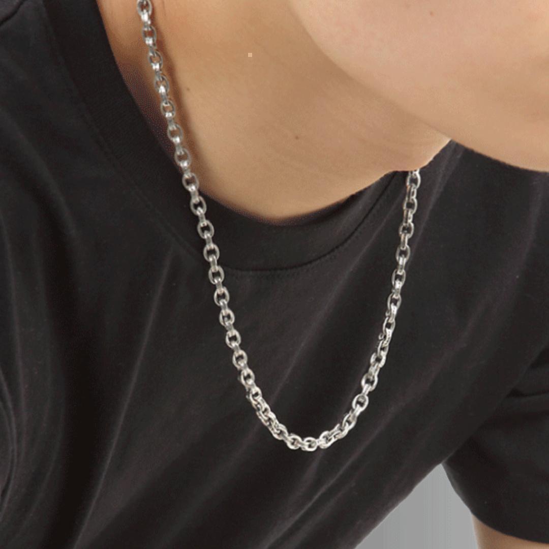 ペーパーチェーン ネックレス シルバー925 45-50cm