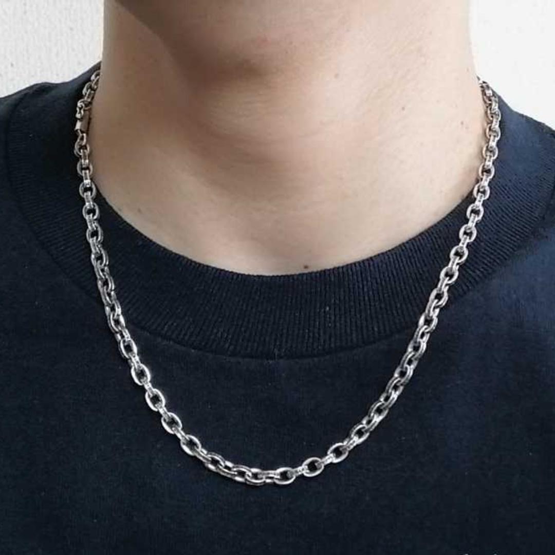 ペーパーチェーン ネックレス シルバー925 45-50cm