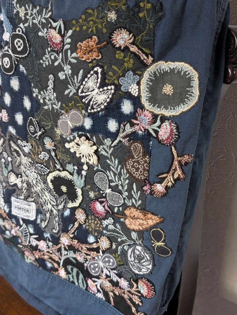 ガレ調《吉田カバンとWolf＆flower》藍染　古布　ミナ　pic　バック