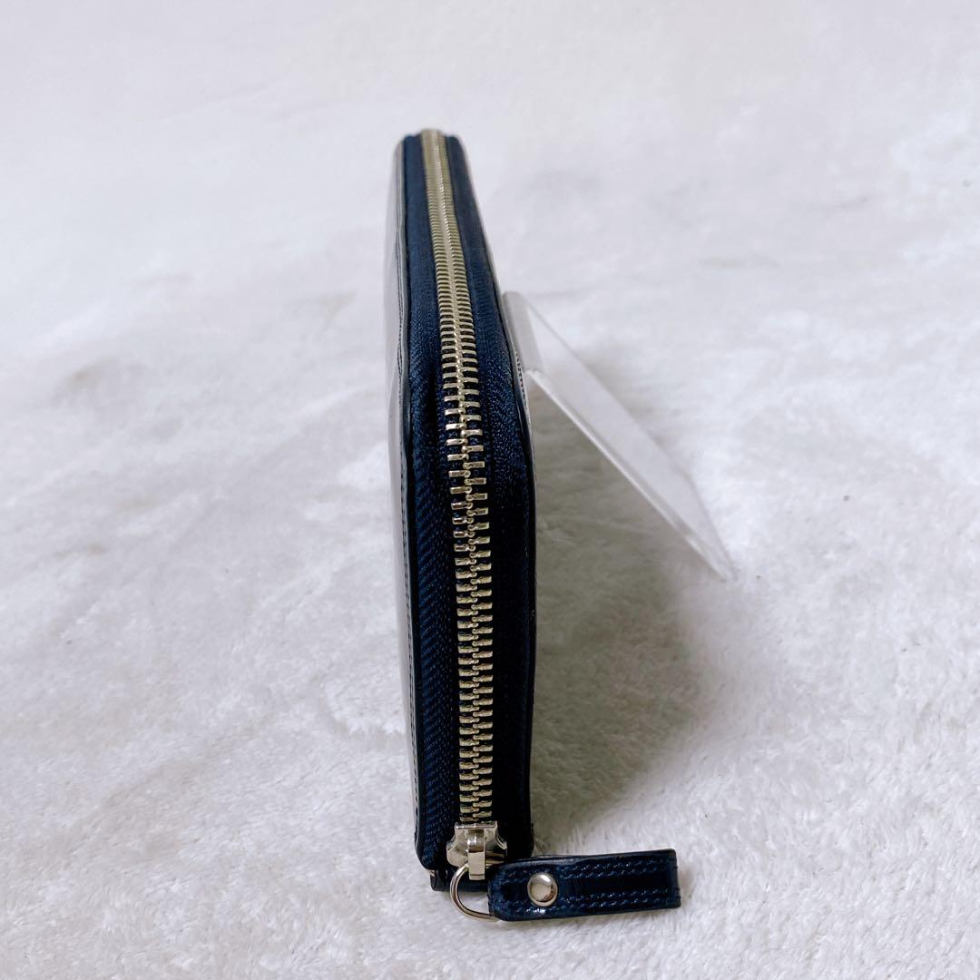希少　PORTER ポーター　カウンター　長財布　ラウンドジップ　ネイビー　本革