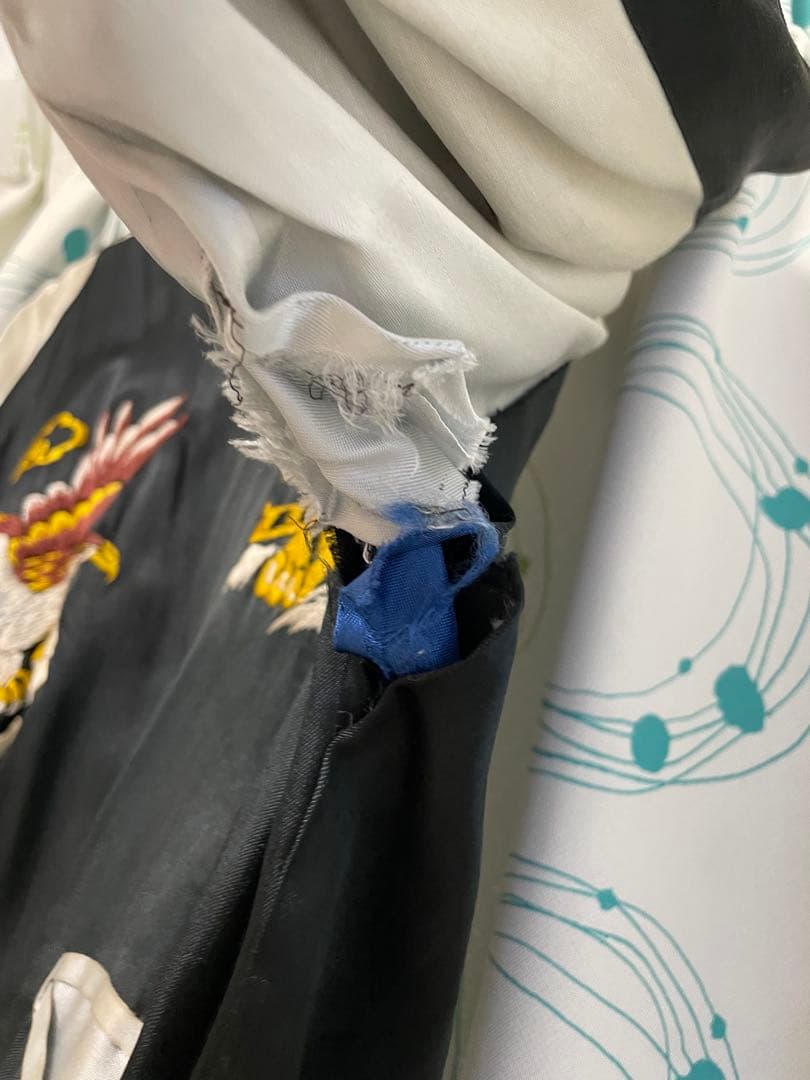 青い虎と鷲の刺繍スカジャン