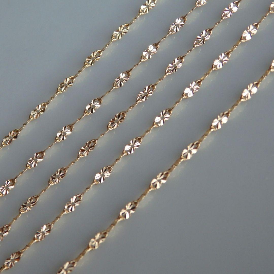 ゆき　k18リング　チェーンリング　クローバーチェーン　つけっぱなし