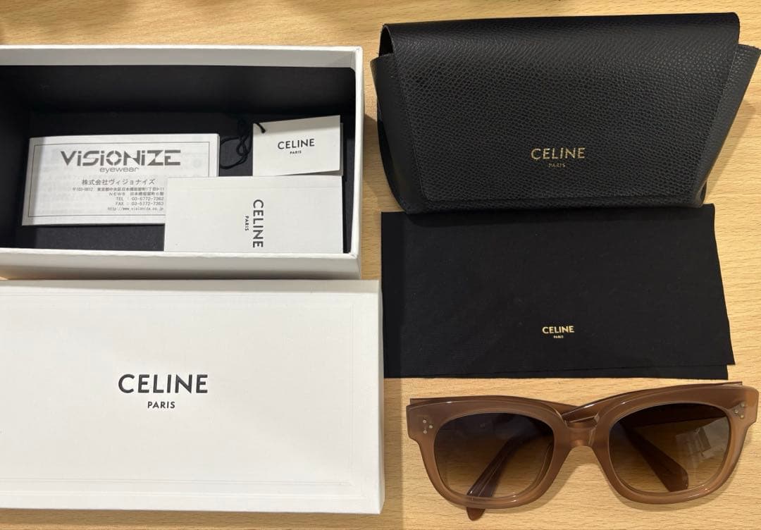 白*姫様 CELINE サングラス 箱　ケース付き　セリーヌ　高級ブランド　美品