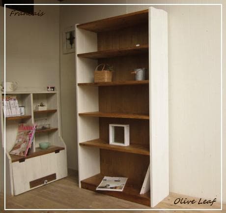 サイズ、デザインオーダー可！幅広6段カップボードW82●シャビーブラウン受注製作