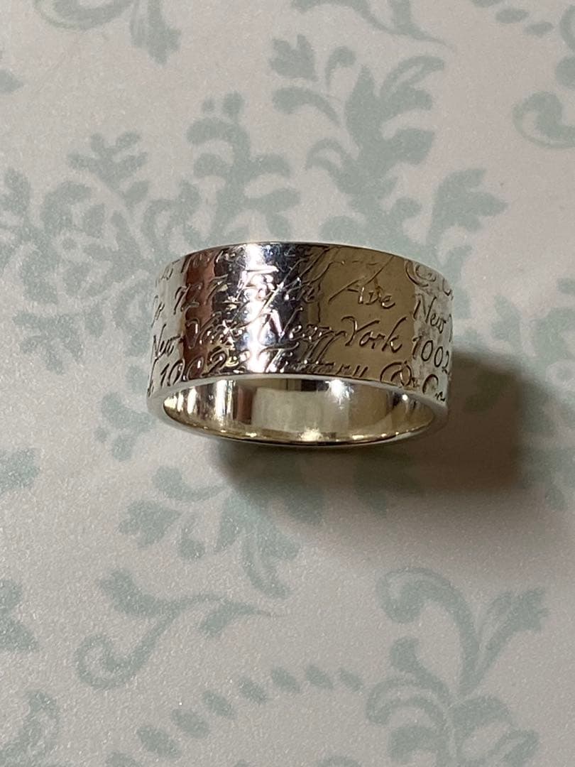 素安　Tiffany&Co. ティファニー 20号 ノーツ ワイドリング