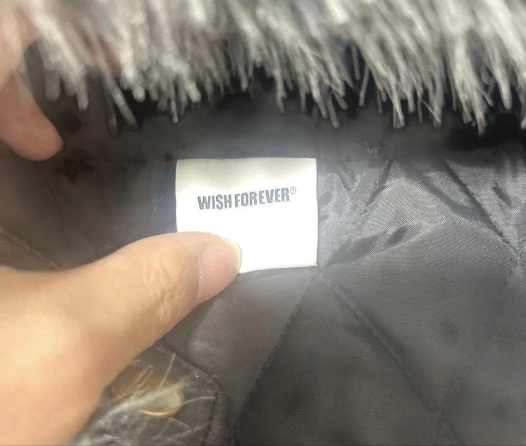 WISH FOR EVER ファージャケット ブラック