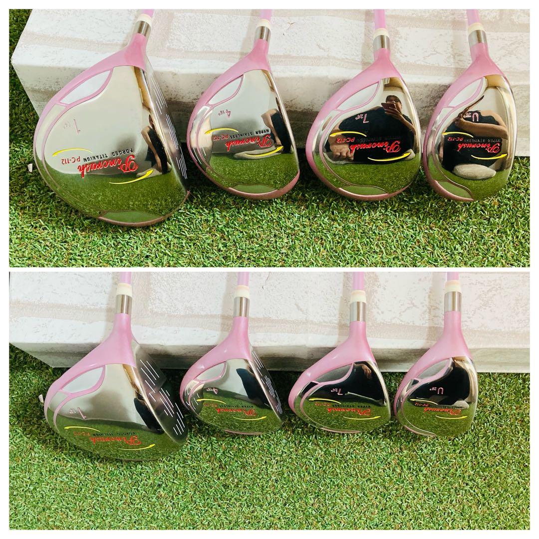 バッグ無し 左利き Pincrush PC-112 レディース ゴルフセット