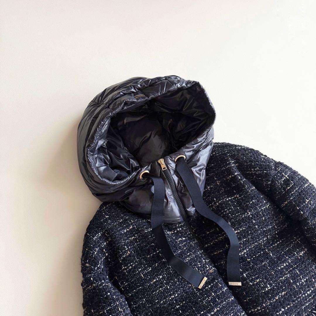 ◾️新品タグ付　HERNO ヘルノ 定価20万以上　ダウン ツィード　ドッキング