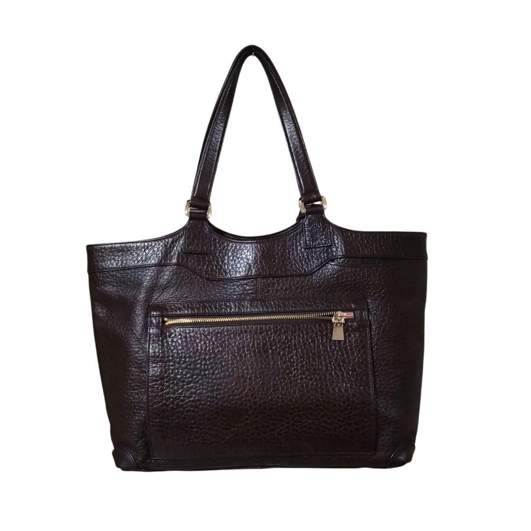 ✨美品アニアリ ダークブラウン レザートートバッグ ビジネス クロコ
