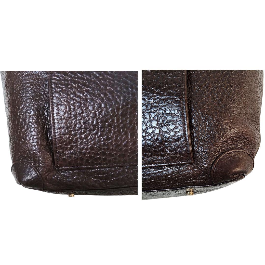 ✨美品アニアリ ダークブラウン レザートートバッグ ビジネス クロコ
