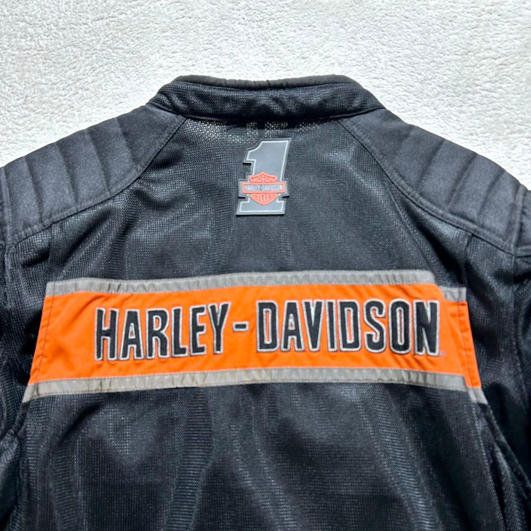 【HARLEY-DAVIDSON】 ライダースジャケット XL 刺繍ロゴ