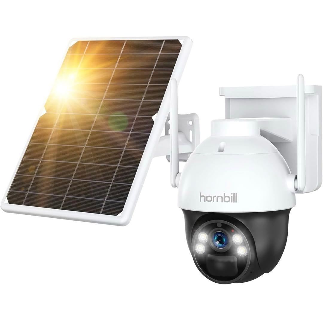 防犯カメラ 屋外 ソーラー ワイヤレス 電池式 工事不要 夜間カラー撮影 2K