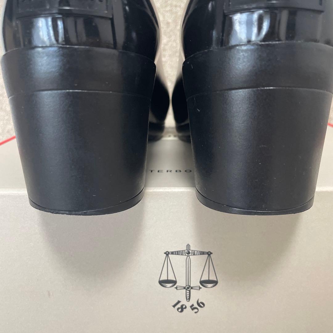 HUNTER ブラック ショート レインブーツ ヒール約7cm 現行品