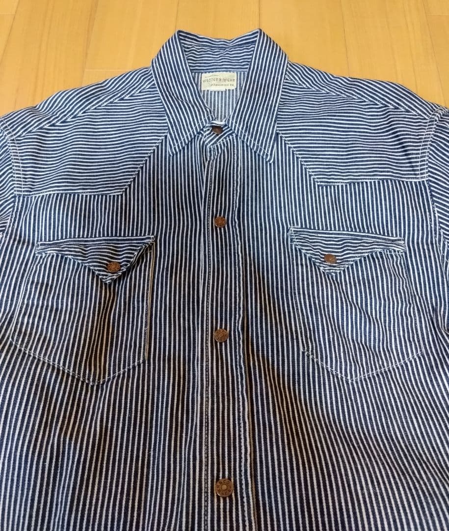 ウエアハウス 42 ヒッコリー ウエスタンシャツ ショートホーン 3038