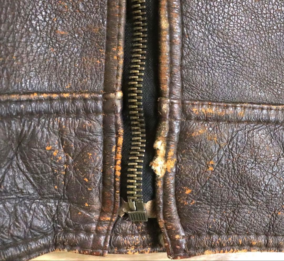 ムートンジャケット　B-3タイプ　本革　子羊革　レザージャケット　革ジャン