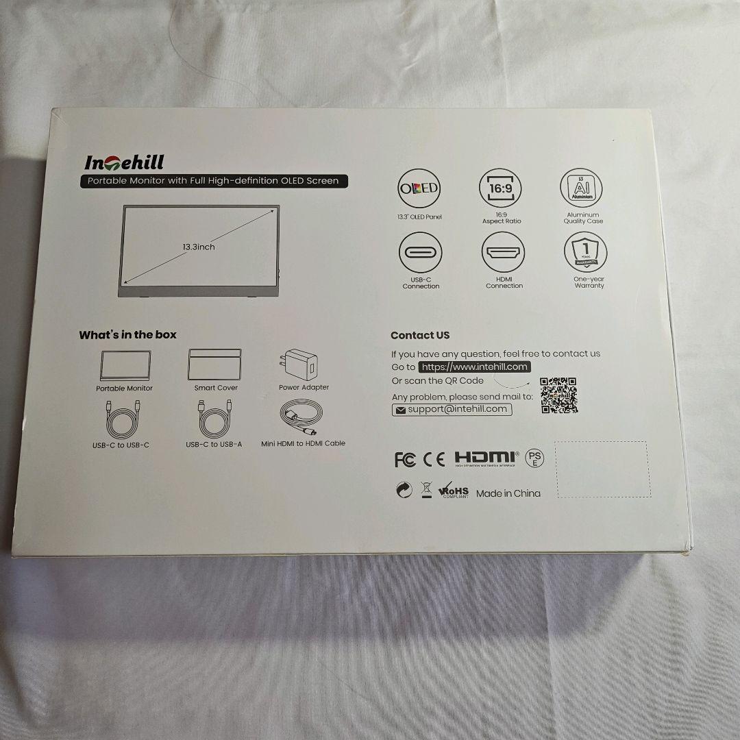 Intehill モバイルモニター 13.3インチ 有機el OLED フルHD