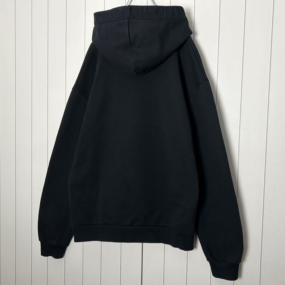 【極美品・人気】セリーヌ ドローコード 紐ロゴ プルパーカー フーディ 黒