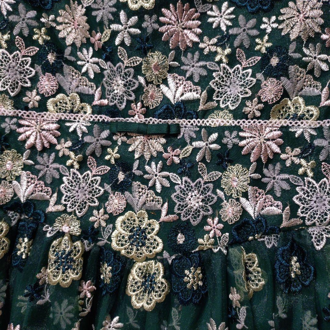 【美品】TOCCA 花柄刺繍 ノースリーブワンピース　ドレス 130