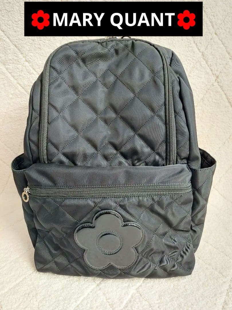 ✨美品✨マリークワントMARY QUANT キルティング リュック　ブラック