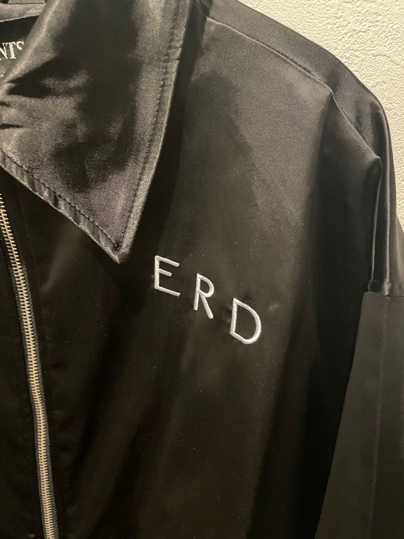 【超目玉】ERD ブラックナイロンボンバージャケット　L