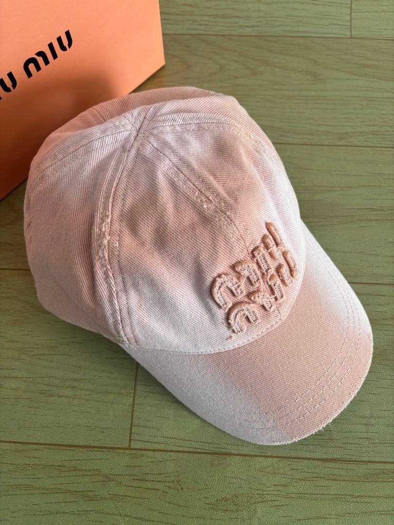 レディース ミュウミュウ ベースボールキャップ/ピンク