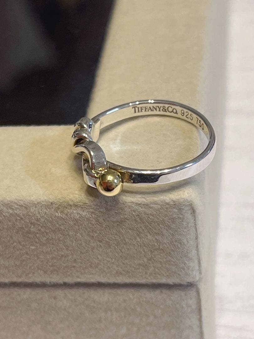 ティファニー フックアンドアイ リング k18 sv925 ヴィンテージ
