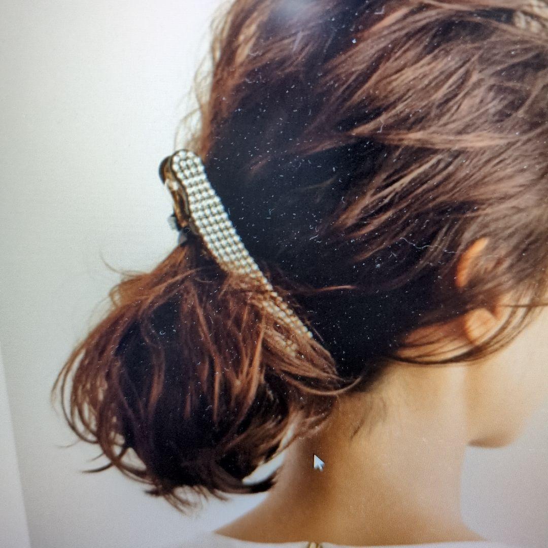 フランスラックス　フルクリスタルキャスケード　ストーン装飾付き黒