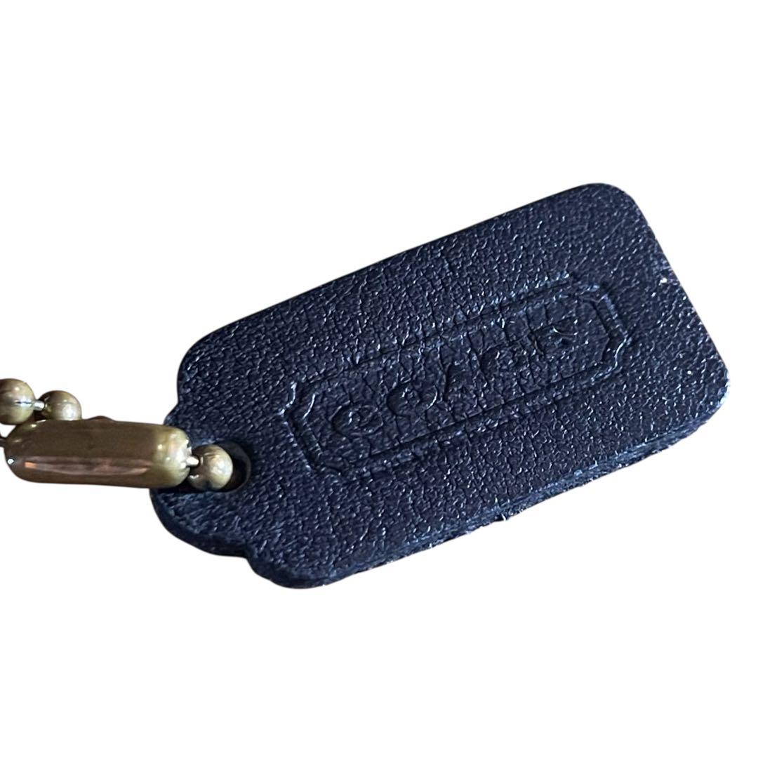 美品　オールドコーチ　ケース　レザー　ネイビー　ターンロック　小銭入れ