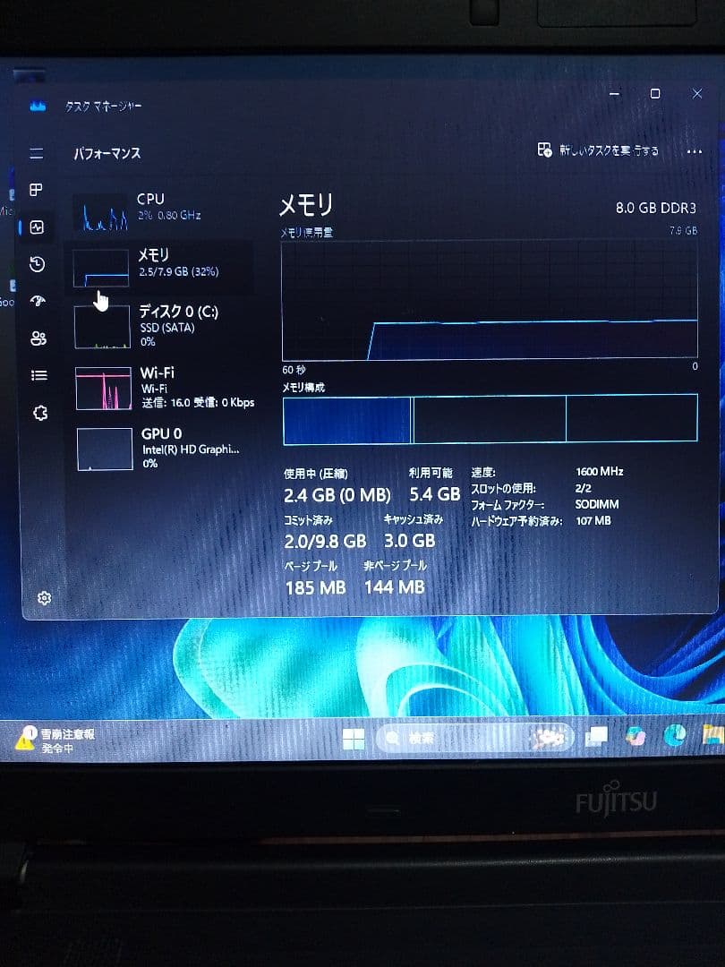 FUJITSU　LIFEBOOK　Windows11pro