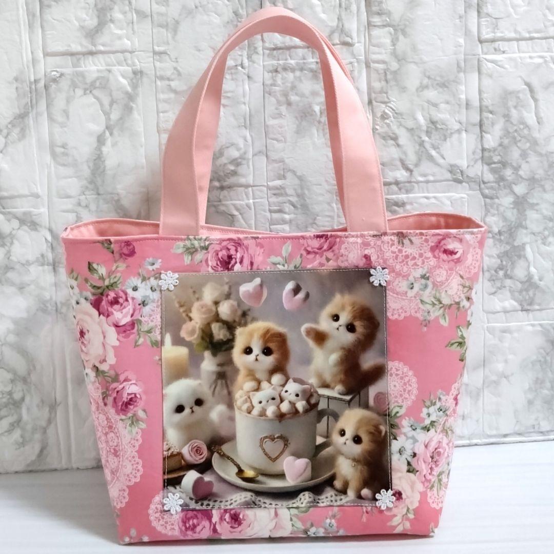 【2個口目】ミニトートバッグ　ガーゼハンカチ