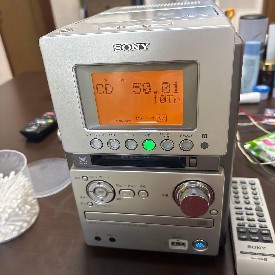 SONY M35WM ミニコンポ CD他正常動作リモコン新品未使用