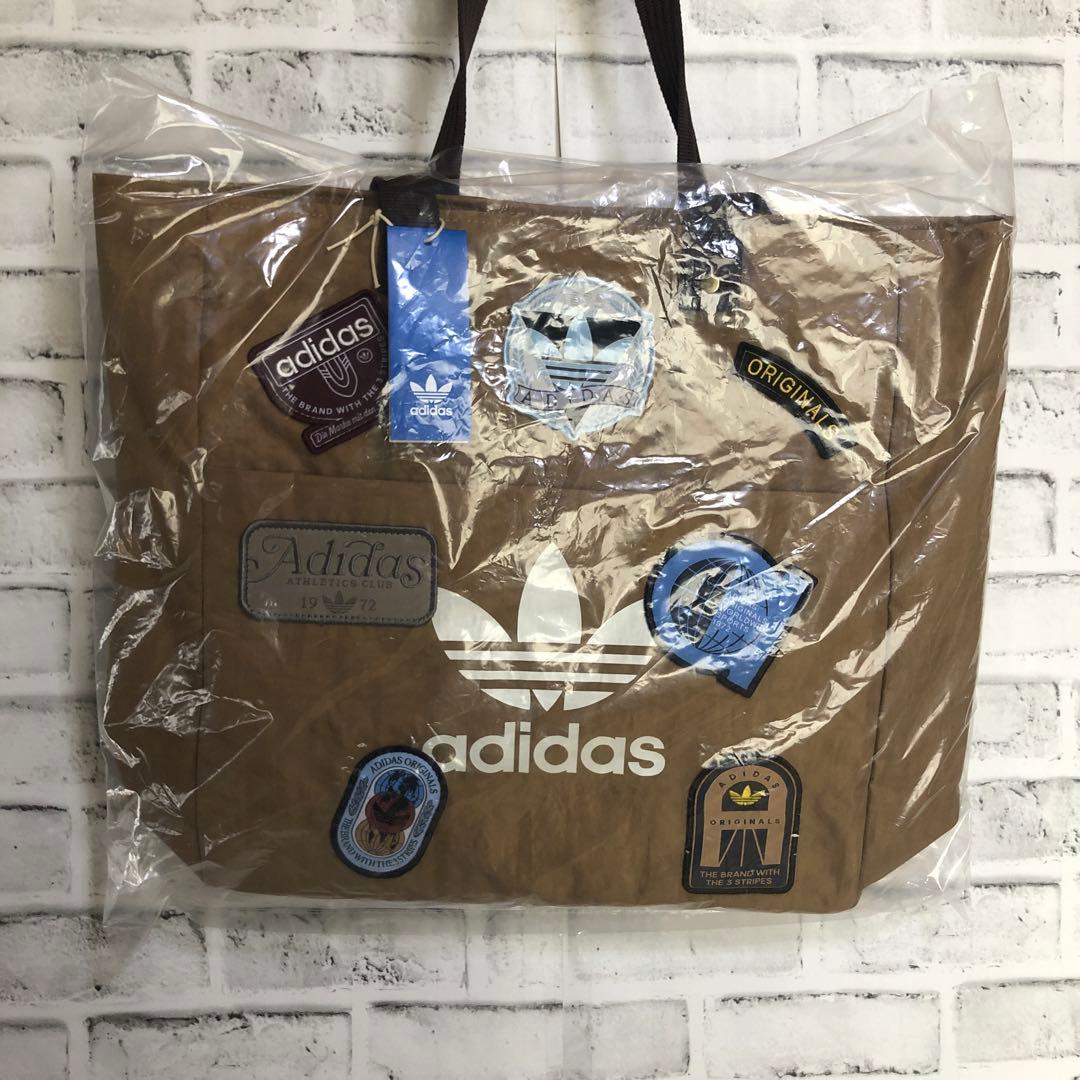 新品⭐️adidas originalsレコード トートバッグ ベージュ ブラウン