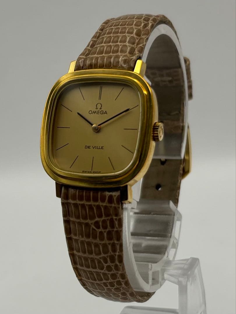 OMEGA DEVILLE オメガ デヴィル スクエア クォーツ 腕時計