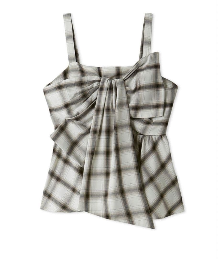 オンブレラメチェックリボンキャミ 01サイズ