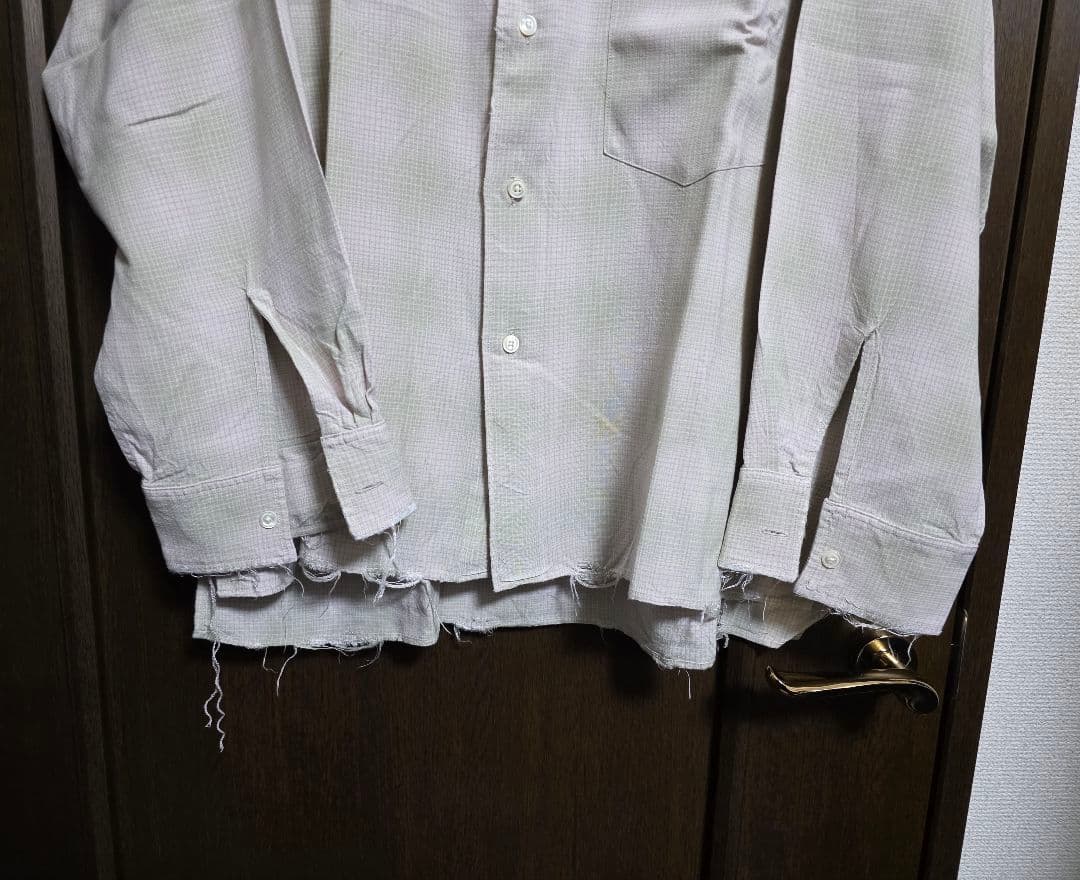 ANCELLM OMBRECHECK SHIRT ピンク サイズ2 25SS