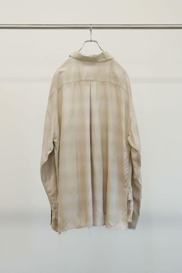 ANCELLM OMBRECHECK SHIRT ピンク サイズ2 25SS